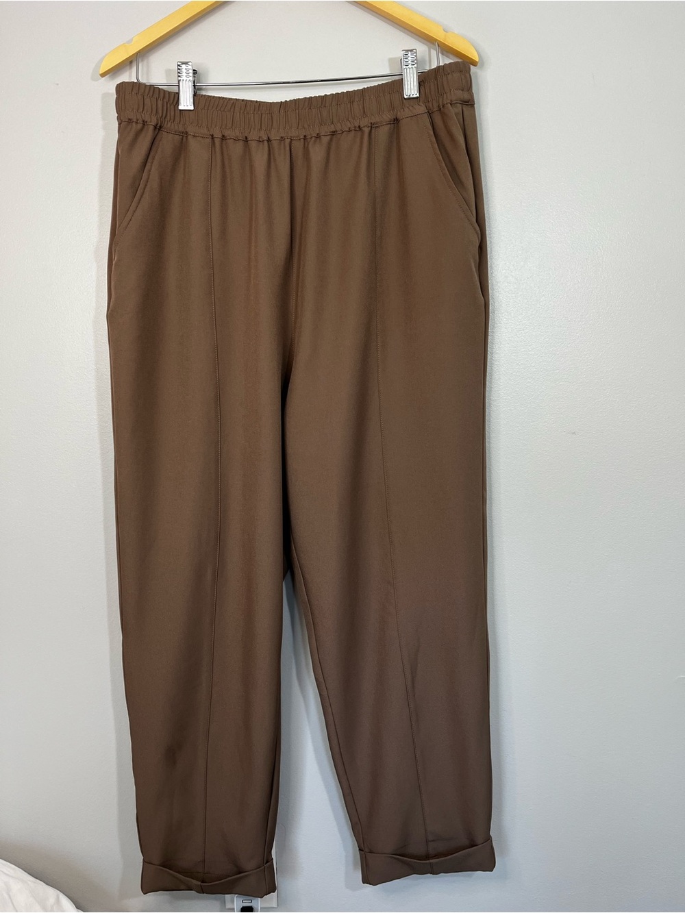 Varley Oakland Turn Up Taper Pant Taupe Women’s Large
